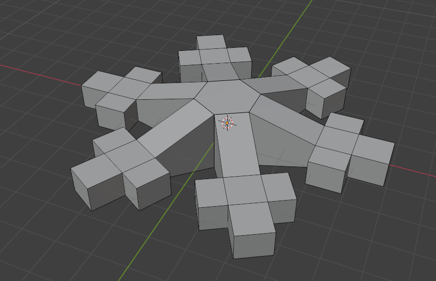 stav vločky po škálovaní