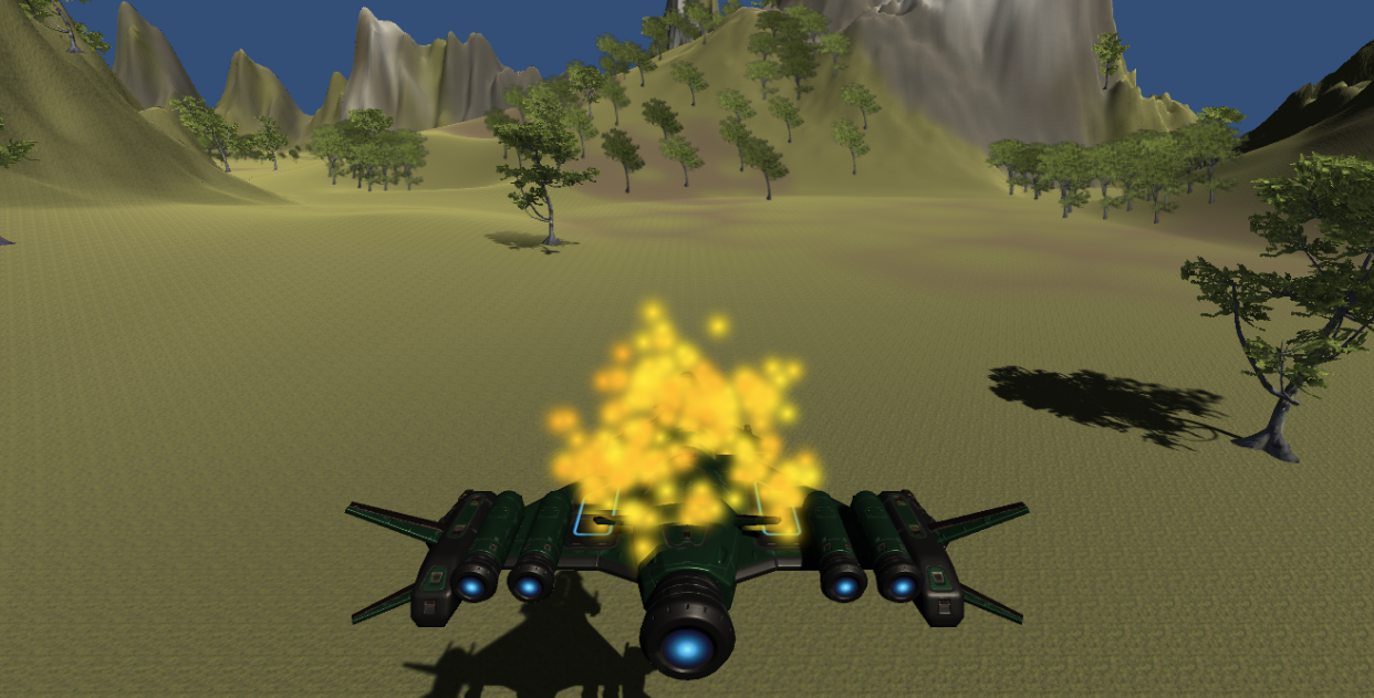 Explózia pomocou Particle System