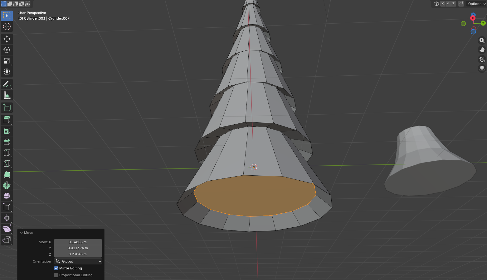 Úprava spodku koruny