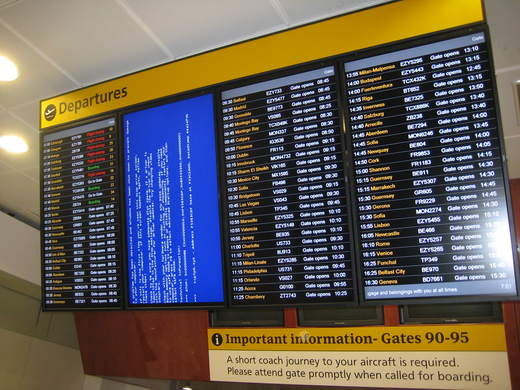 BSoD on Gatwick Airport