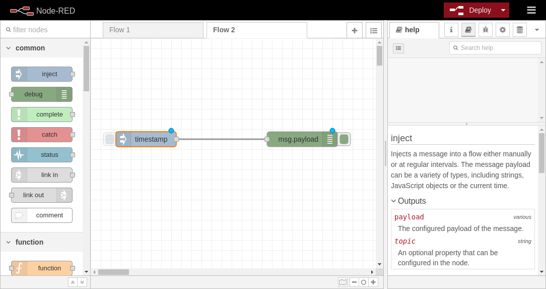 Node-RED: First Flow