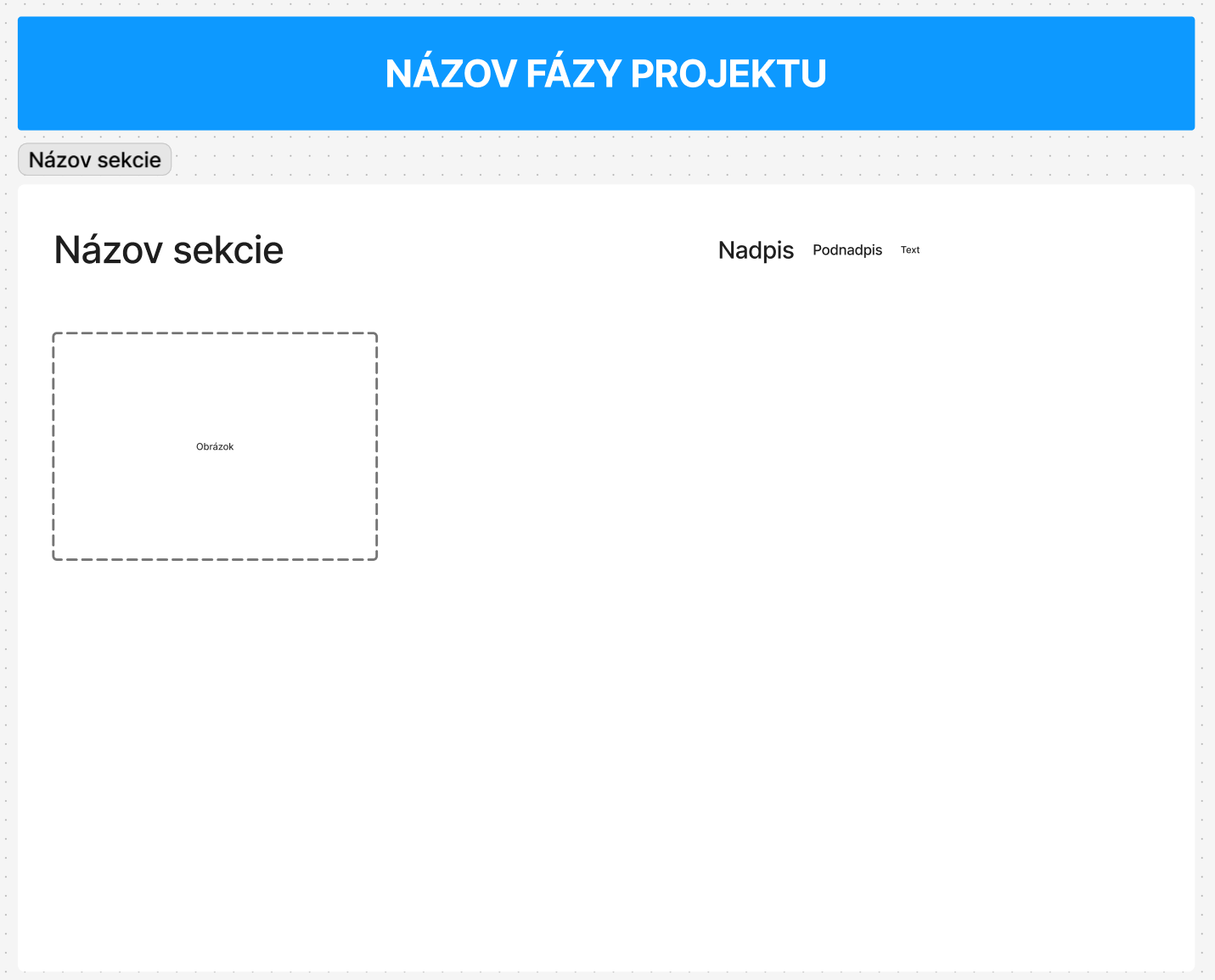 Základná sekcia (Section) vo FigJam.